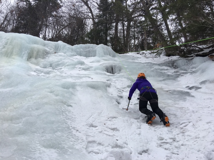 Ice Climbing Frankenstein Cliffs